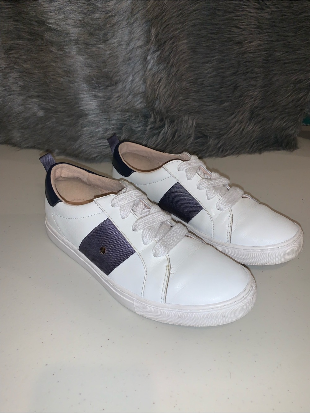 kate spade Adorn Sneakers - White and Blazer Blue
